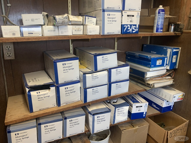 boxes of new syringes and needles